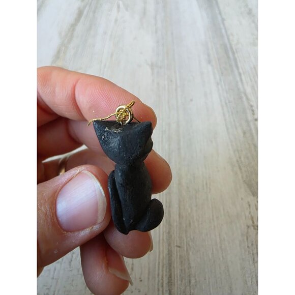 Dept 56 polliwoggs mini cat ornament Halloween kitten shabby chic tree table top - Picture 6 of 7